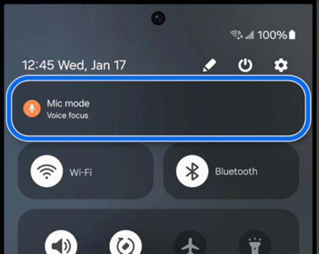 حالت میکروفن در گوشی سامسونگ