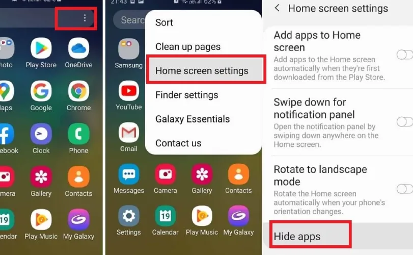 استفاده از قابلیت Home Screen Settings- نمایندگی تعمیرات موبایل سامسونگ