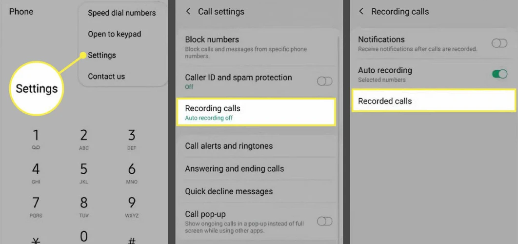 فعالسازی Call Recording