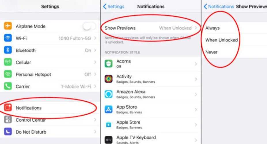 مخفی کردن اعلان ها- نمایندگی تعمیرات سامسونگ