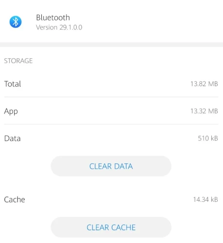 پاک کردن حافظه کش بلوتوث