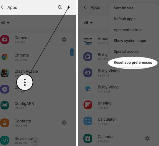 Reset App Preferences