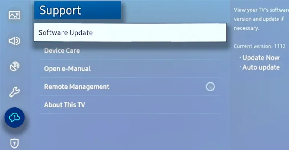 آپدیت کردن تلویزیون سامسونگ