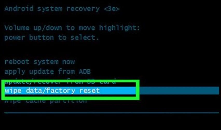 بازنشانی تنظیمات کارخانه