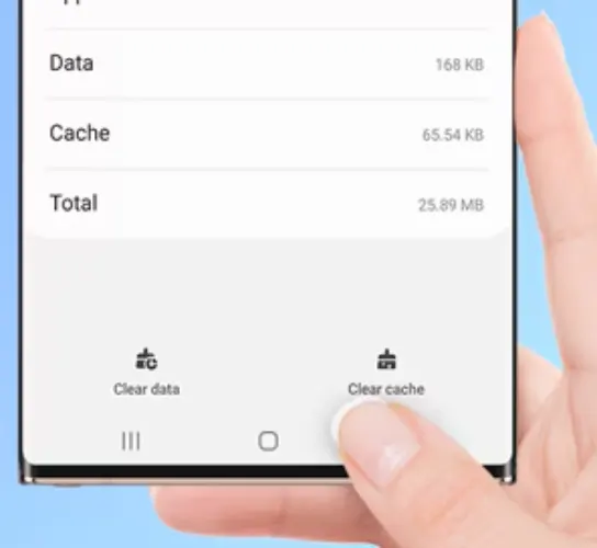 حذف کش و داده های برنامه پیامک